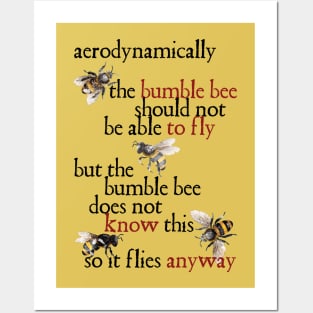 The Bumble Bee - Aerodynamics Posters and Art